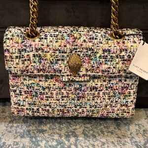 Kurt Geiger Colorful Sequin Kensington Bag with Gold Chain